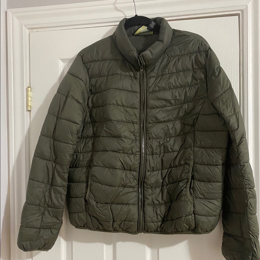 KHAKI PUFFER JACKET